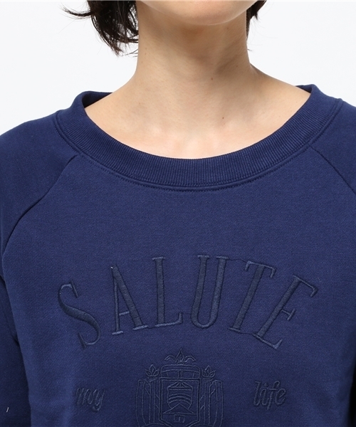 OUTLET(アウトレット)の「【CIAOPANIC TYPY】カレッジ刺繍スエットプルオーバー(Tシャツ/カットソー・レディース・ネイビー・FREE)」の5枚目の写真