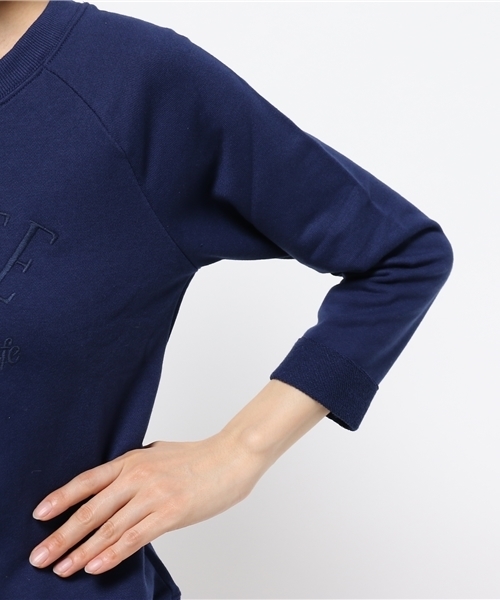 OUTLET(アウトレット)の「【CIAOPANIC TYPY】カレッジ刺繍スエットプルオーバー(Tシャツ/カットソー・レディース・ネイビー・FREE)」の6枚目の写真
