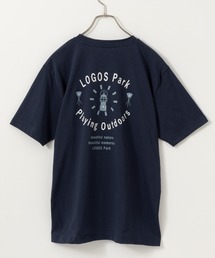 LOGOS PARK ロゴス パ―ク アウトドアバックプリント半袖Tシャツ
