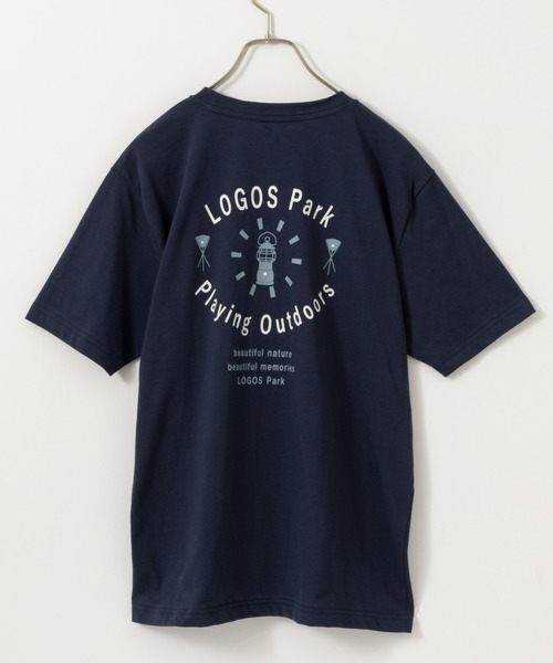 LOGOS park(ロゴスパーク)の「LOGOS PARK ロゴス パ―ク アウトドアバックプリント半袖Tシャツ(Tシャツ/カットソー・メンズ・カーキ/ネイビー/ホワイト・M/L)」の3枚目の写真