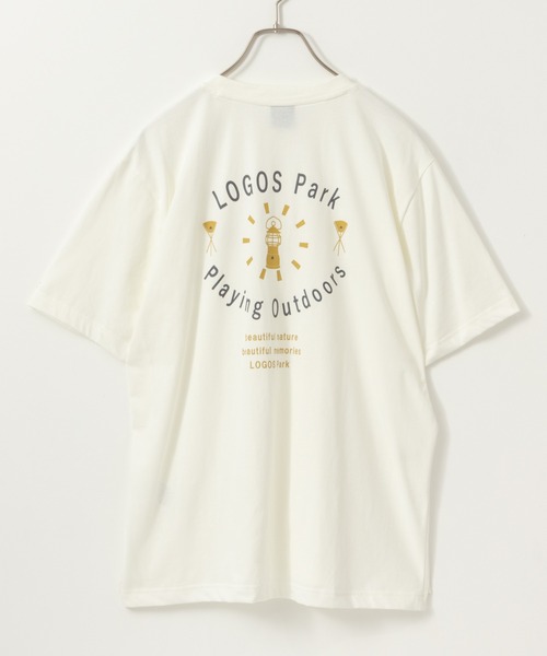 LOGOS park(ロゴスパーク)の「LOGOS PARK ロゴス パ―ク アウトドアバックプリント半袖Tシャツ(Tシャツ/カットソー・メンズ・カーキ/ネイビー/ホワイト・M/L)」の2枚目の写真