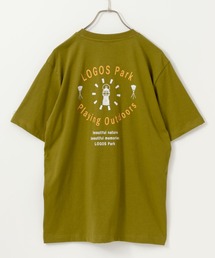 LOGOS PARK ロゴス パ―ク アウトドアバックプリント半袖Tシャツ