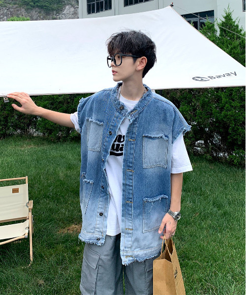 メンズ カラーデニムベスト 楽天市場】デニム ベスト（メンズファッション）の通販