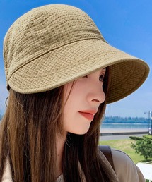 レディース 格子柄ワッフルキャスケット