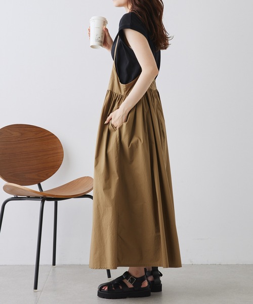 PUAL CE CIN(ピュアルセシン)の「【2023AW】万能カットソーセットキャミワンピース(ワンピース・レディース・ベージュ/ブラック・FREE)」の9枚目の写真