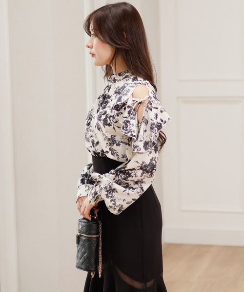 LIPSERVICE（リップサービス）の「2wayリボンオープンショルダーブラウス（シャツ/ブラウス・レディース・アイボリー/その他1/ピンクベージュ・FREE）」の9枚目の写真