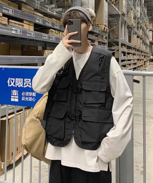 BENDER TOKYO(ベンダートウキョウ)の「【BENDER TOKYO】ユーティリティポケット ミリタリーベスト(ベスト・メンズ・ブラック/オリーブ・M/L)」の11枚目の写真