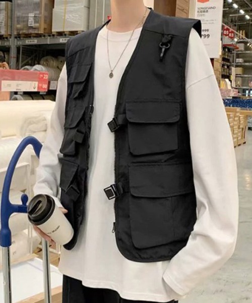 BENDER TOKYO(ベンダートウキョウ)の「【BENDER TOKYO】ユーティリティポケット ミリタリーベスト(ベスト・メンズ・ブラック/オリーブ・M/L)」の15枚目の写真