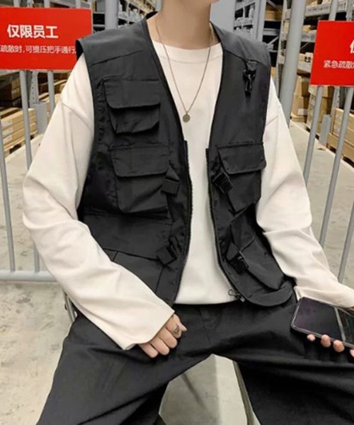 BENDER TOKYO(ベンダートウキョウ)の「【BENDER TOKYO】ユーティリティポケット ミリタリーベスト(ベスト・メンズ・ブラック/オリーブ・M/L)」の16枚目の写真