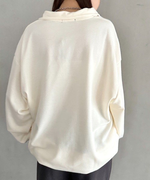 POLOCHAMPS(ポロチャンプス)の「【POLOCHAMPS/ポロチャンプス】 別注 ハーフジップ ワンポイント刺繍 スウェット(スウェット・レディース・グレー/ブラック/ベージュ/アイボリー・FREE)」の22枚目の写真