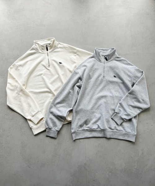 POLOCHAMPS(ポロチャンプス)の「【POLOCHAMPS/ポロチャンプス】 別注 ハーフジップ ワンポイント刺繍 スウェット(スウェット・レディース・グレー/ブラック/ベージュ/アイボリー・FREE)」の13枚目の写真