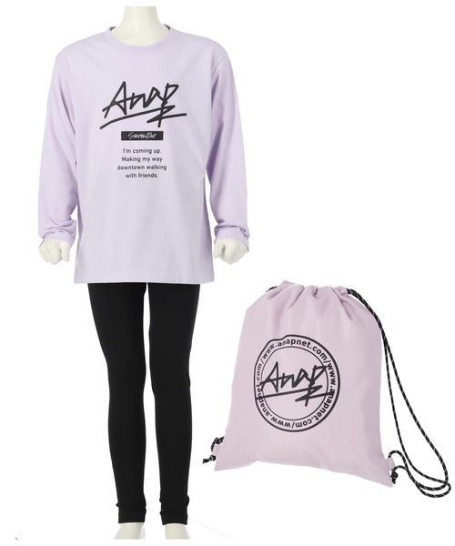 ANAP kids（アナップキッズ）の「お着替え3点SET（Tシャツ/カットソー・キッズ・ブラック/ラベンダー/ホワイト・110cm/100cm/130cm/120cm）」の13枚目の写真