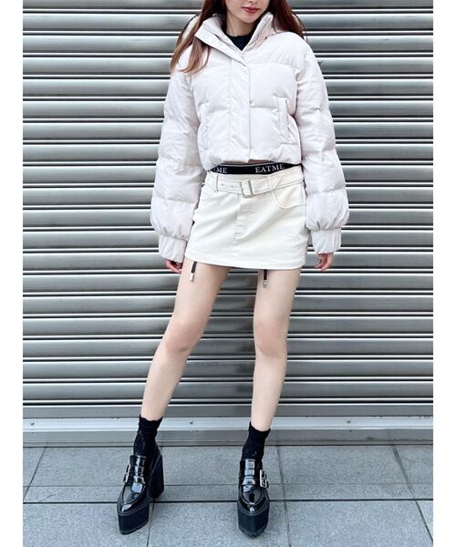 EATME（イートミー）の「フードダウンブルゾン（ブルゾン・レディース・ブラック/オフホワイト・FREE）」の9枚目の写真