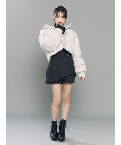 EATME（イートミー）の「フードダウンブルゾン（ブルゾン・レディース・ブラック/オフホワイト・FREE）」の12枚目の写真