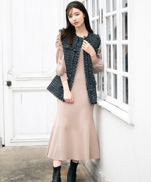 シアースリーブマーメイドワンピース/MM337402