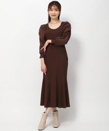 シアースリーブマーメイドワンピース/MM337402
