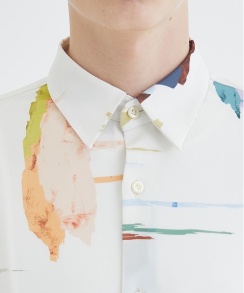 LiNoH（リノー）の「ペイントロングスリーブシャツ（シャツ/ブラウス・メンズ・ブラック/オフホワイト・1/2）」の5枚目の写真