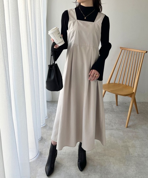 GeeRA(ジーラ)の「ノースリーブフレアーワンピース(ワンピース・レディース・ブラック/アイボリー・LARGE/MEDIUM)」の5枚目の写真