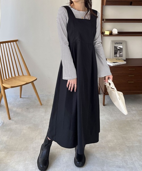 GeeRA(ジーラ)の「ノースリーブフレアーワンピース(ワンピース・レディース・ブラック/アイボリー・LARGE/MEDIUM)」の8枚目の写真
