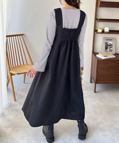 GeeRA(ジーラ)の「ノースリーブフレアーワンピース(ワンピース・レディース・ブラック/アイボリー・LARGE/MEDIUM)」の9枚目の写真