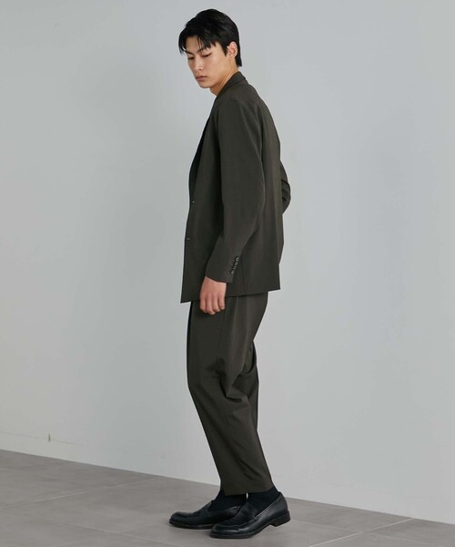 UNITED TOKYO（ユナイテッドトウキョウ）の「撥水ストレッチRELAX WOOL テーパードスラックス（スラックス・メンズ・ストライプ/ブラック/ダークグレー・1/3/2）」の5枚目の写真