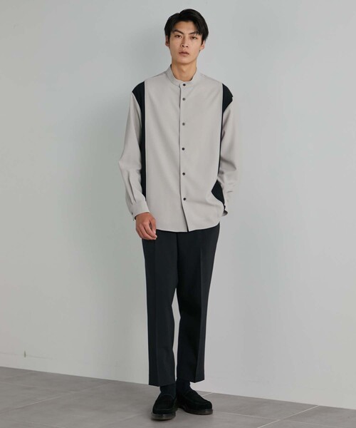 UNITED TOKYO（ユナイテッドトウキョウ）の「撥水ストレッチRELAX WOOL テーパードスラックス（スラックス・メンズ・ストライプ/ブラック/ダークグレー・1/3/2）」の18枚目の写真