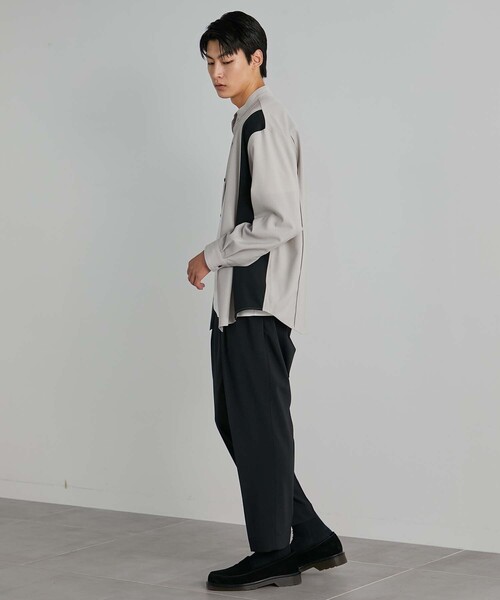 UNITED TOKYO（ユナイテッドトウキョウ）の「撥水ストレッチRELAX WOOL テーパードスラックス（スラックス・メンズ・ストライプ/ブラック/ダークグレー・1/3/2）」の19枚目の写真