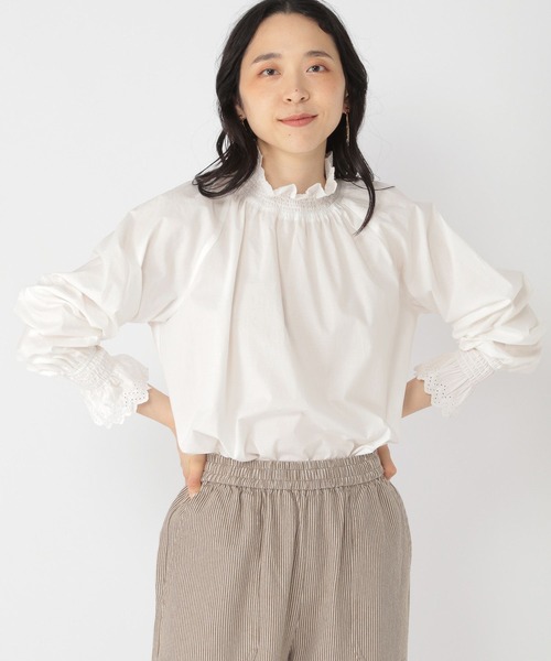 AP studio SCENTOF ハイネックタイブラウス 白 新奇跡のタートルネックニット(0 OFF WHITE): WRAPINKNOT