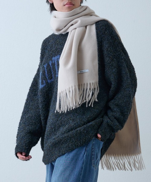 COLONY 2139（コロニートゥーワンスリーナイン）の「リサイクルポリストール（ストール/ショール・メンズ・チャコールグレー/ブルー/ブラック/ベージュ・FREE）」の3枚目の写真