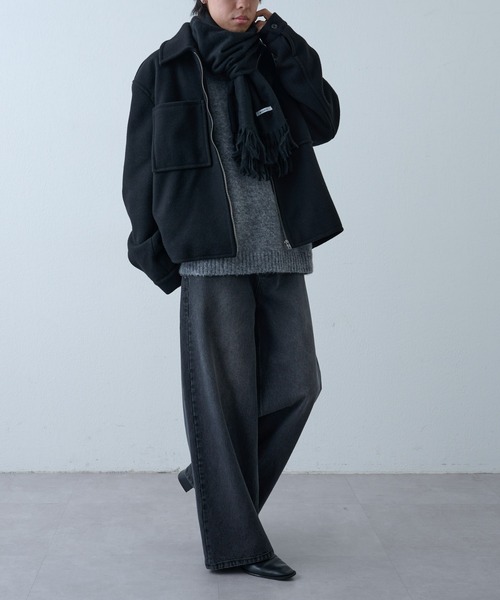 COLONY 2139（コロニートゥーワンスリーナイン）の「リサイクルポリストール（ストール/ショール・メンズ・チャコールグレー/ブルー/ブラック/ベージュ・FREE）」の10枚目の写真