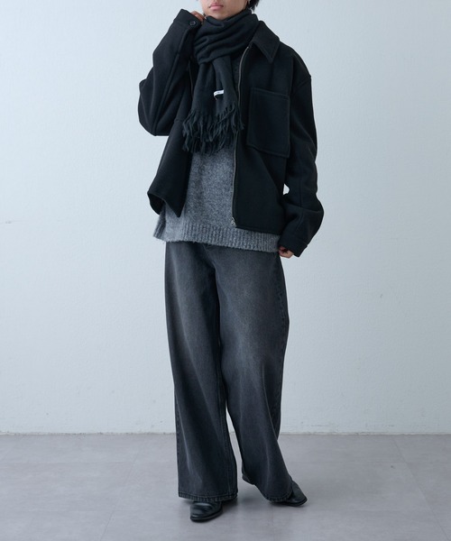 COLONY 2139（コロニートゥーワンスリーナイン）の「リサイクルポリストール（ストール/ショール・メンズ・チャコールグレー/ブルー/ブラック/ベージュ・FREE）」の11枚目の写真