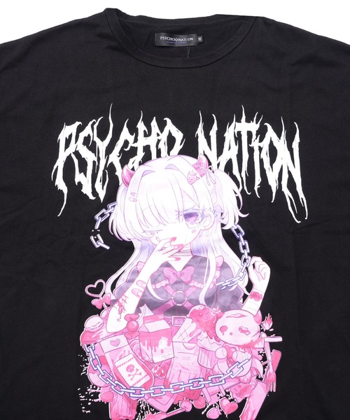 サイコネーション PSYCHO☆NATION ろろコラボ Tシャツ 白 Revo.（レボ）の「［PSYCHO☆NATION サイコネーション