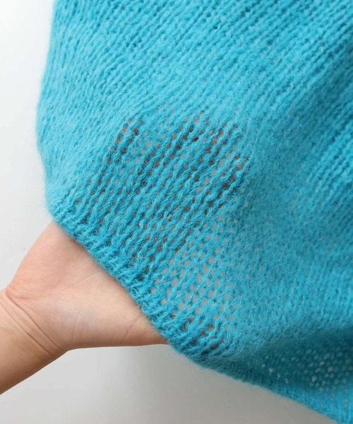 cheriella（シェリエラ）の「【cheriella】WEB限定モヘアライクショートニット WEB LIMITED MOHAIR-LIKE SHORT KNIT（ニット/セーター・レディース・ブラック/ホワイト/ピンク/ブルー/チャコールグレー・M）」の9枚目の写真