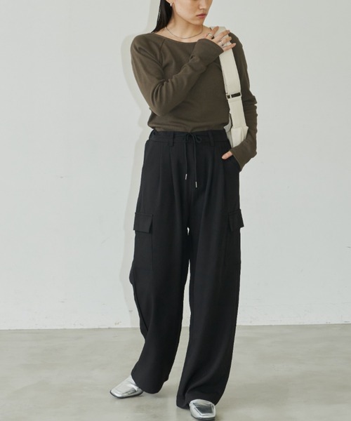 Auntie Rosa Holiday(アンティローザホリデー)の「カーゴスラックス / サイズ展開あり(カーゴパンツ・レディース・グレー/ブラック・S/M)」の16枚目の写真