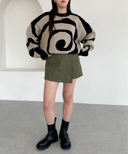 うずまき柄ニット【ZOZOTOWN限定アイテム】（ニット/セーター）｜apres