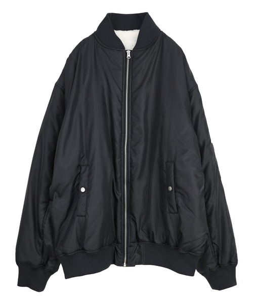 and it_(アンドイット)の「暖かミリタリーオーバーサイズブルゾンMA-1(MA-1・レディース・カーキ/ブラック・FREE)」の12枚目の写真