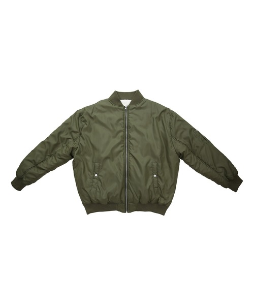 and it_(アンドイット)の「暖かミリタリーオーバーサイズブルゾンMA-1(MA-1・レディース・カーキ/ブラック・FREE)」の14枚目の写真
