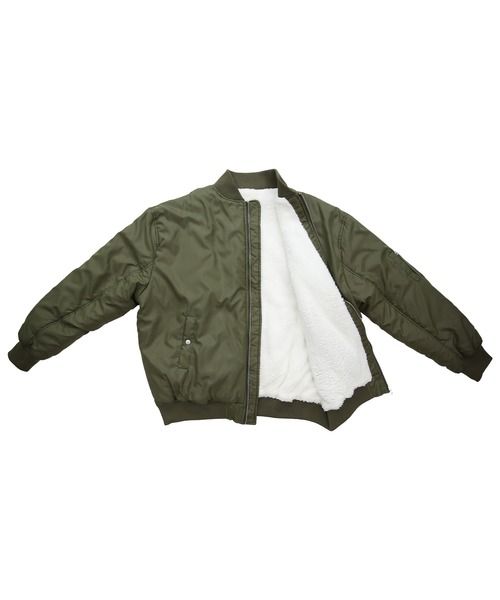 and it_(アンドイット)の「暖かミリタリーオーバーサイズブルゾンMA-1(MA-1・レディース・カーキ/ブラック・FREE)」の15枚目の写真