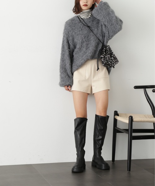 FREE'S MART（フリーズマート）の「◆ハイウエストフロントポケットショートパンツ（その他パンツ・レディース・ブラック/ベージュ・SMALL/MEDIUM）」の18枚目の写真