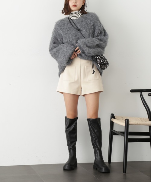 FREE'S MART（フリーズマート）の「◆ハイウエストフロントポケットショートパンツ（その他パンツ・レディース・ブラック/ベージュ・SMALL/MEDIUM）」の19枚目の写真