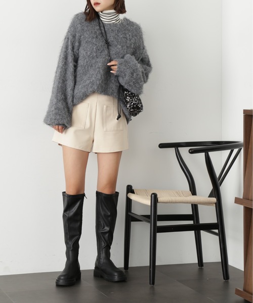 FREE'S MART（フリーズマート）の「◆ハイウエストフロントポケットショートパンツ（その他パンツ・レディース・ブラック/ベージュ・SMALL/MEDIUM）」の20枚目の写真