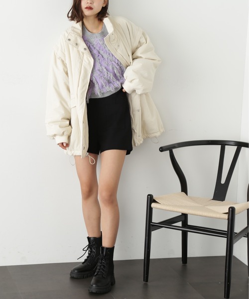 FREE'S MART（フリーズマート）の「◆ハイウエストフロントポケットショートパンツ（その他パンツ・レディース・ブラック/ベージュ・SMALL/MEDIUM）」の12枚目の写真