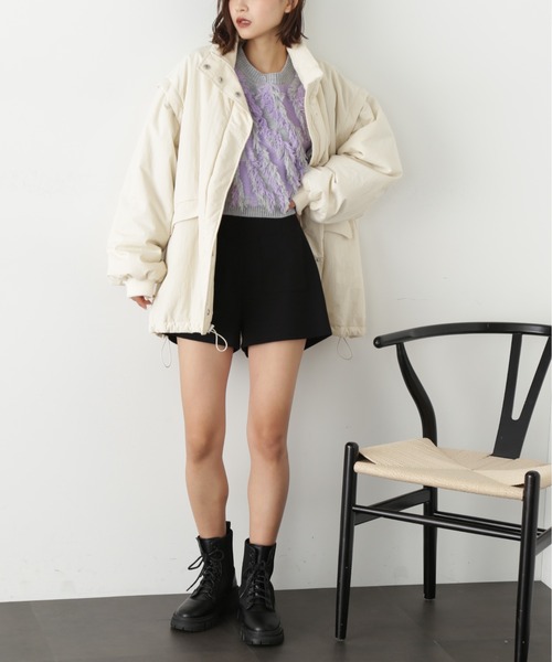 FREE'S MART（フリーズマート）の「◆ハイウエストフロントポケットショートパンツ（その他パンツ・レディース・ブラック/ベージュ・SMALL/MEDIUM）」の13枚目の写真