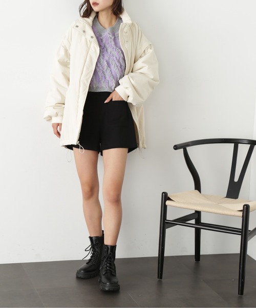 FREE'S MART（フリーズマート）の「◆ハイウエストフロントポケットショートパンツ（その他パンツ・レディース・ブラック/ベージュ・SMALL/MEDIUM）」の14枚目の写真