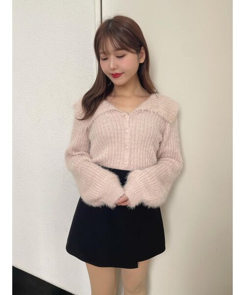EATME（イートミー）の「BIGカラーニットTOP（ニット/セーター・レディース・ブラック/ピンク/アイボリー・FREE）」の20枚目の写真