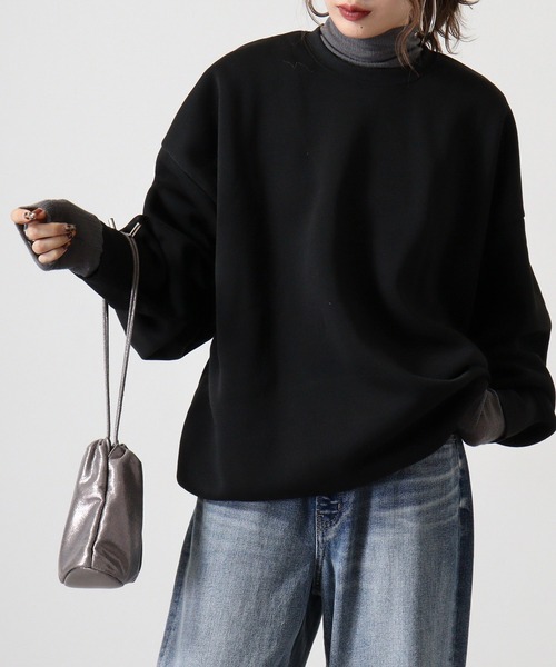 FUNALIVE(ファンアライブ)の「Dolman crewneck sweatshirt / ドルマンクルーネックスウェットトレーナー unisex(スウェット・メンズ・ヘザーチャコール/グレイッシュベージュ/ブラック/パープル/オートミール・M/L/XL)」の1枚目の写真