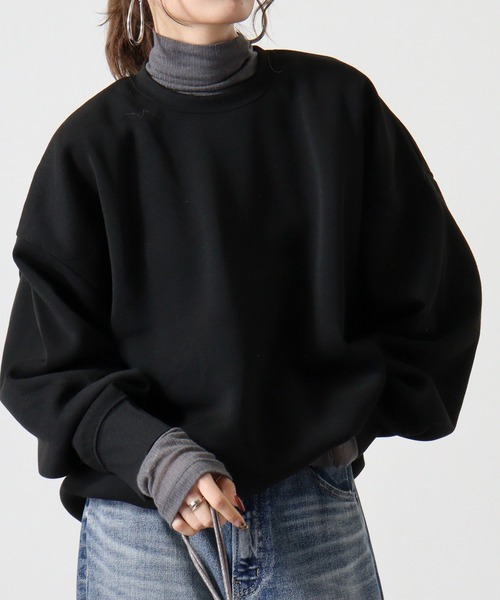 FUNALIVE(ファンアライブ)の「Dolman crewneck sweatshirt / ドルマンクルーネックスウェットトレーナー unisex(スウェット・メンズ・ヘザーチャコール/グレイッシュベージュ/ブラック/パープル/オートミール・M/L/XL)」の6枚目の写真