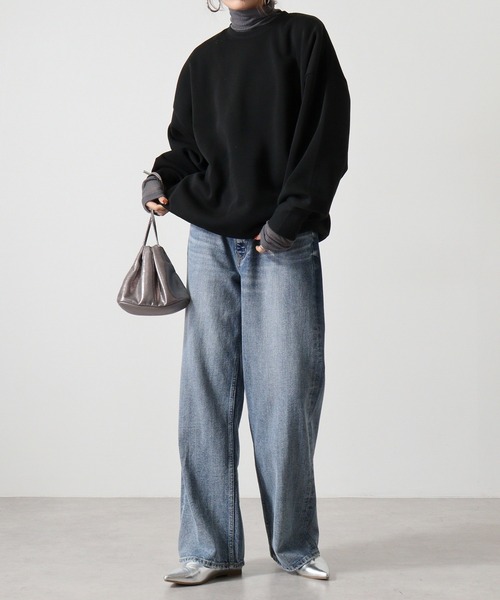 FUNALIVE(ファンアライブ)の「Dolman crewneck sweatshirt / ドルマンクルーネックスウェットトレーナー unisex(スウェット・メンズ・ヘザーチャコール/グレイッシュベージュ/ブラック/パープル/オートミール・M/L/XL)」の7枚目の写真