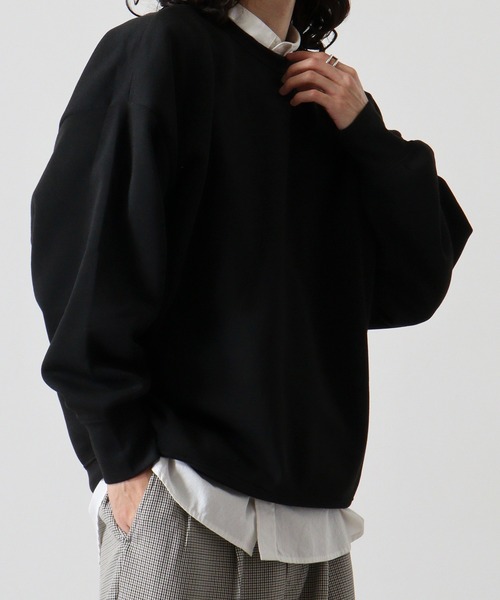 FUNALIVE(ファンアライブ)の「Dolman crewneck sweatshirt / ドルマンクルーネックスウェットトレーナー unisex(スウェット・メンズ・ヘザーチャコール/グレイッシュベージュ/ブラック/パープル/オートミール・M/L/XL)」の10枚目の写真