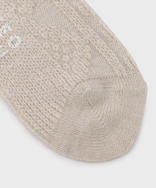 TAKEO KIKUCHI（タケオキクチ）の「◆ケーブル柄ソックス（ソックス/靴下・メンズ・ボルドー/キャメル/ライトベージュ・00）」の5枚目の写真